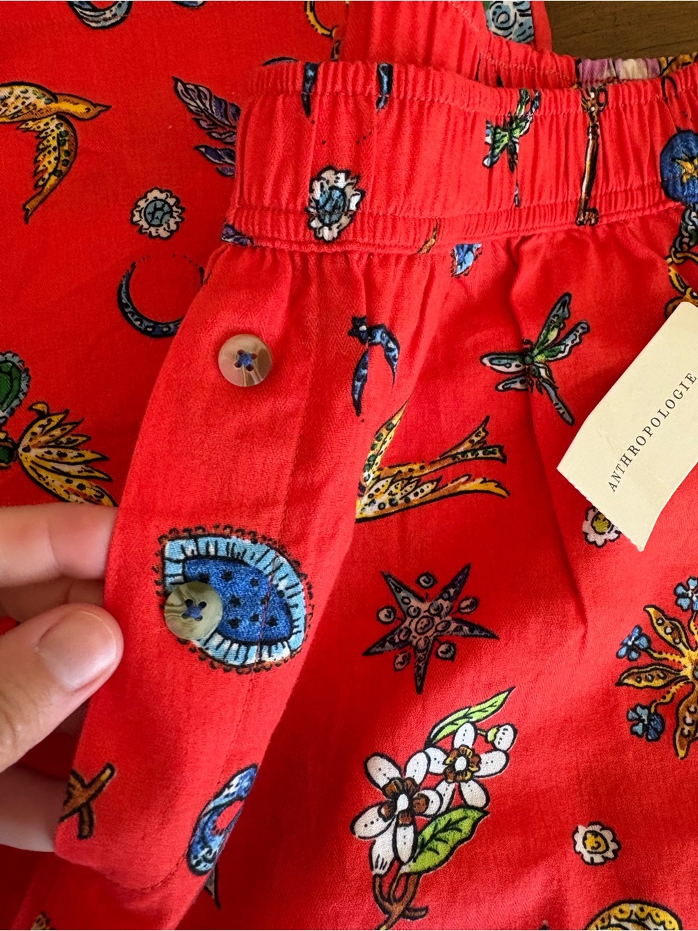 Anthropologie LyreBird Pajama Pants - Red Patter - Picture 3 of 6